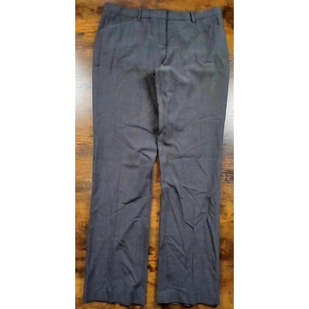 Theory Emery 2 Wool Blend Dress Pants Slacks Trousers Gray Size 12